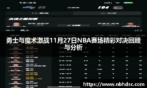 勇士与魔术激战11月27日NBA赛场精彩对决回顾与分析